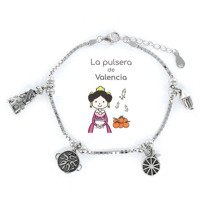 Foto de Pulsera MONTANA Plata Valencia Fallera Paella Fallas