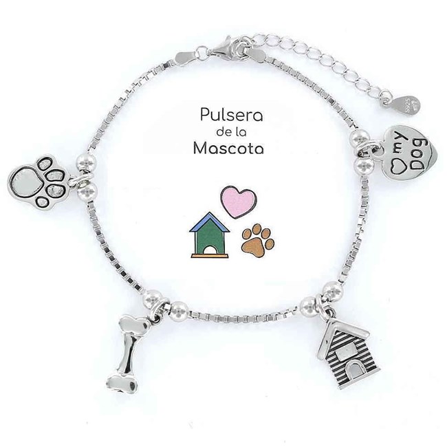 Foto de Pulsera MONTANA Plata de la Mascota Perro